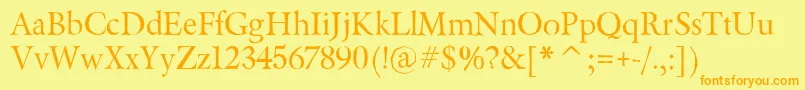 Berylium Font – Orange Fonts on Yellow Background