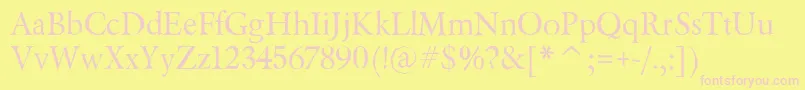 Berylium Font – Pink Fonts on Yellow Background