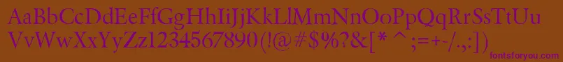 Berylium Font – Purple Fonts on Brown Background