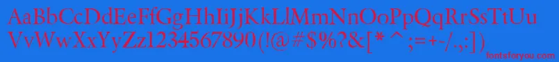 Berylium Font – Red Fonts on Blue Background