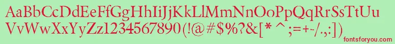 Berylium Font – Red Fonts on Green Background