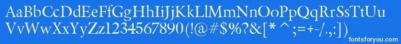 Berylium Font – Yellow Fonts on Blue Background