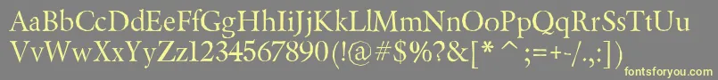 Berylium Font – Yellow Fonts on Gray Background