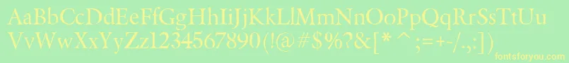 Berylium Font – Yellow Fonts on Green Background