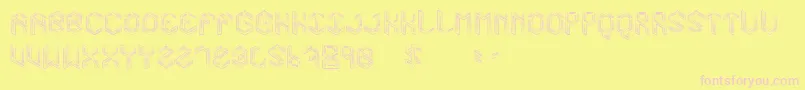 Level01 Font – Pink Fonts on Yellow Background