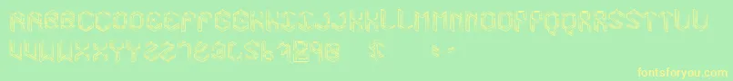 Level01 Font – Yellow Fonts on Green Background