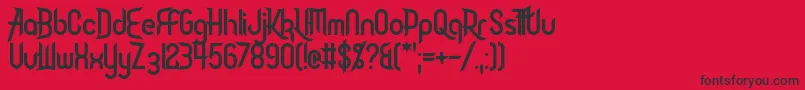 DaisyRoots Font – Black Fonts on Red Background