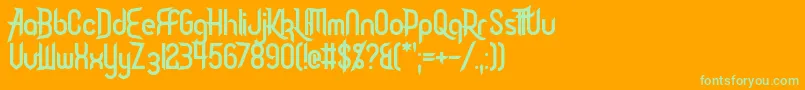 DaisyRoots Font – Green Fonts on Orange Background
