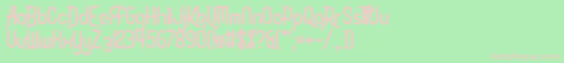 DaisyRoots Font – Pink Fonts on Green Background