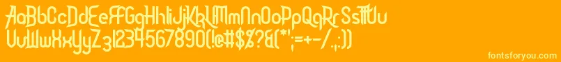 DaisyRoots Font – Yellow Fonts on Orange Background