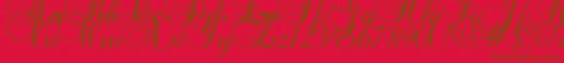 Шрифт Baroqueantiquescript – коричневые шрифты на красном фоне
