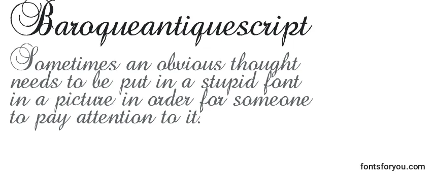 Fonte Baroqueantiquescript