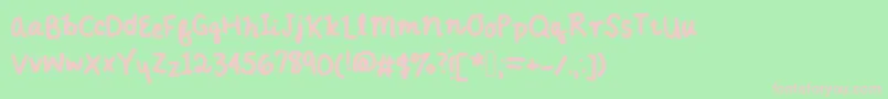 Annieshandwriting Font – Pink Fonts on Green Background