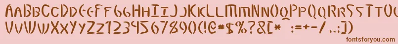 Elminster Font – Brown Fonts on Pink Background