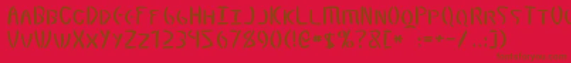 Elminster Font – Brown Fonts on Red Background
