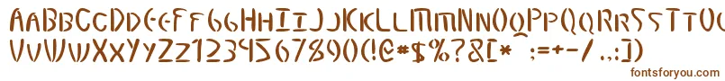 Elminster-fontti – ruskeat fontit valkoisella taustalla