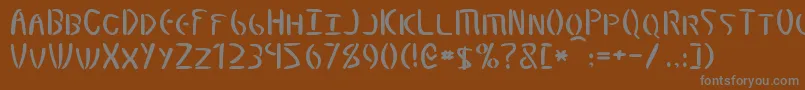 Elminster Font – Gray Fonts on Brown Background