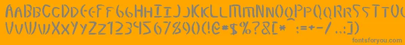 Elminster Font – Gray Fonts on Orange Background