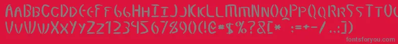 Elminster Font – Gray Fonts on Red Background