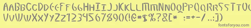 Elminster Font – Gray Fonts on Yellow Background