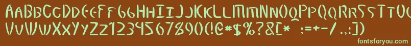 Elminster Font – Green Fonts on Brown Background