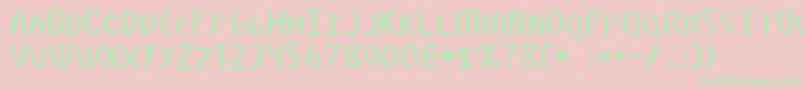 Elminster Font – Green Fonts on Pink Background