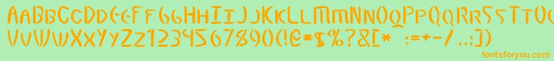 Elminster Font – Orange Fonts on Green Background
