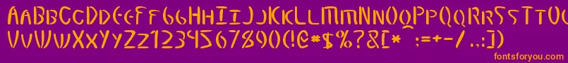 Elminster Font – Orange Fonts on Purple Background
