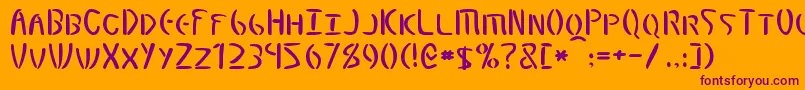 Elminster Font – Purple Fonts on Orange Background