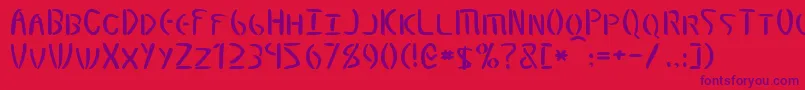 Elminster Font – Purple Fonts on Red Background