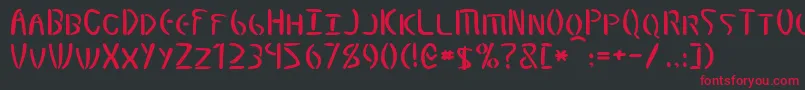 Elminster Font – Red Fonts on Black Background