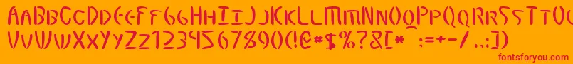 Elminster Font – Red Fonts on Orange Background