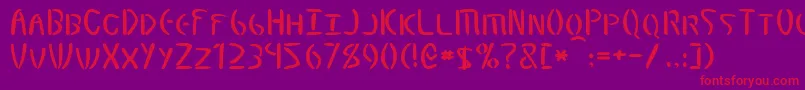 Elminster Font – Red Fonts on Purple Background