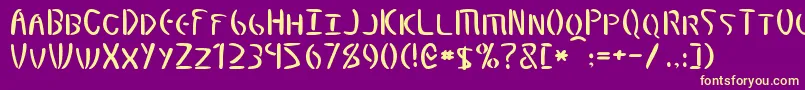 Elminster Font – Yellow Fonts on Purple Background