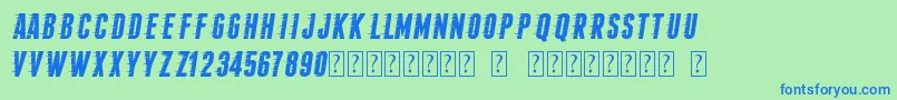 FopiRush Font – Blue Fonts on Green Background