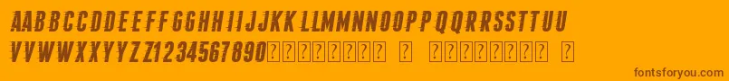 FopiRush-fontti – ruskeat fontit oranssilla taustalla