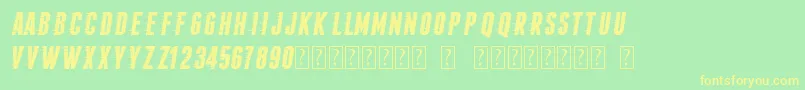 Czcionka FopiRush – żółte czcionki na zielonym tle