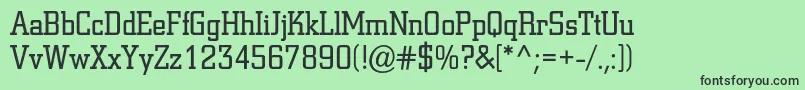 Coliseumc Font – Black Fonts on Green Background
