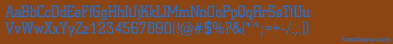 Coliseumc Font – Blue Fonts on Brown Background