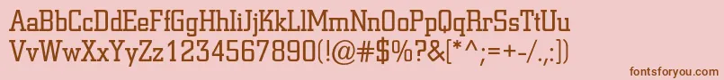 Coliseumc Font – Brown Fonts on Pink Background
