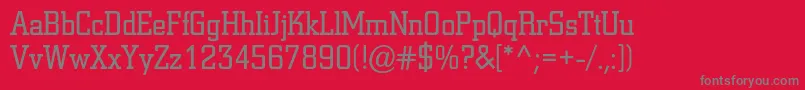 Coliseumc Font – Gray Fonts on Red Background