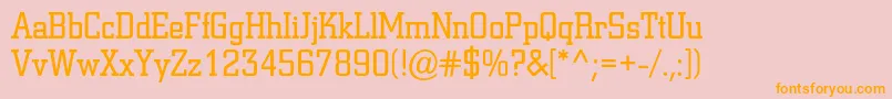 Coliseumc Font – Orange Fonts on Pink Background