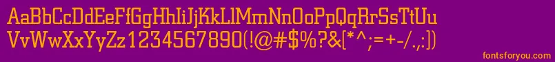 Coliseumc Font – Orange Fonts on Purple Background