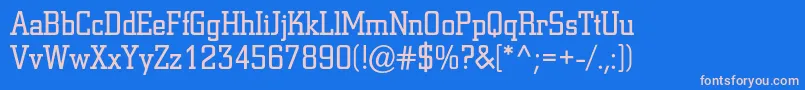 Coliseumc Font – Pink Fonts on Blue Background