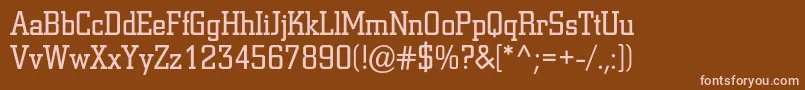 Coliseumc Font – Pink Fonts on Brown Background
