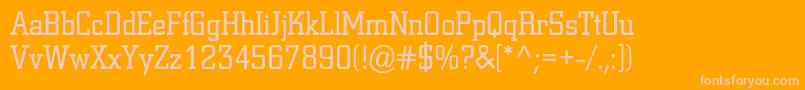 Coliseumc Font – Pink Fonts on Orange Background