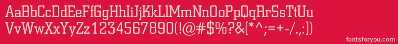 Coliseumc Font – Pink Fonts on Red Background