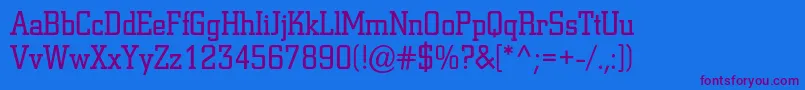 Coliseumc Font – Purple Fonts on Blue Background