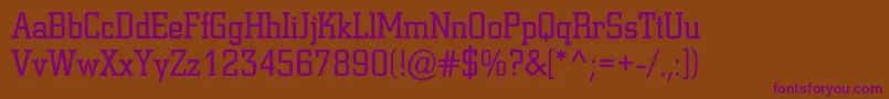 Coliseumc Font – Purple Fonts on Brown Background