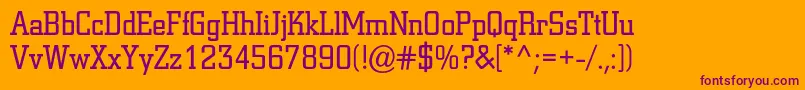 Coliseumc Font – Purple Fonts on Orange Background